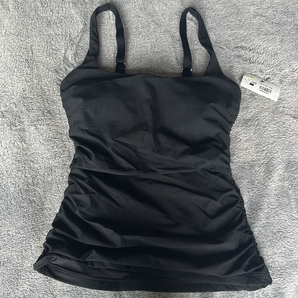 Athleta Square Neck Bra Cup Tankini in Black Size 32D/DD NWT - Picture 4 of 7